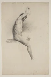 Nahá postava sedícího muže, cca 1832